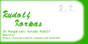 rudolf korpas business card